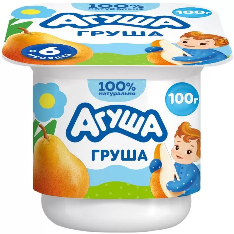 Творог детский Агуша Груша 3.9% с 6 месяцев 100г