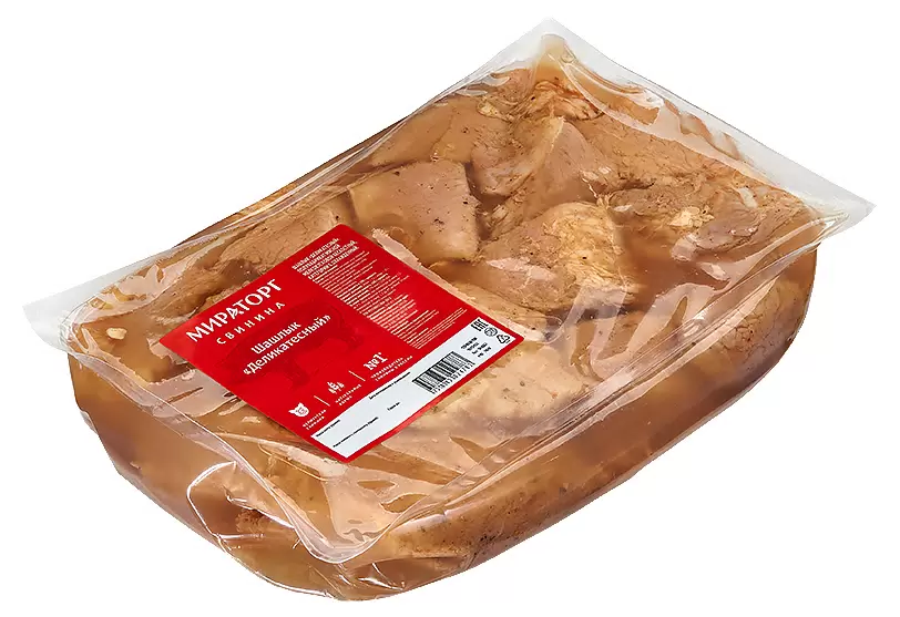 Шашлык свиной Мираторг Деликатесный в маринаде замороженный ~2 кг