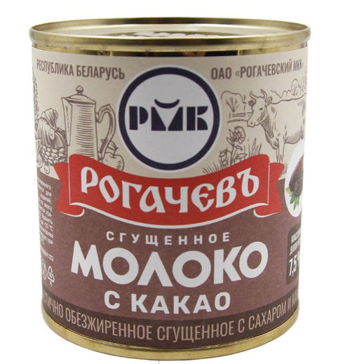 Сгущенное молоко Рогачевъ с какао 7.5% 380г