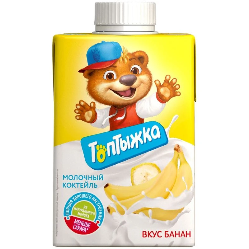 Молочный коктейль Топтыжка банан 3,2% 500 мл