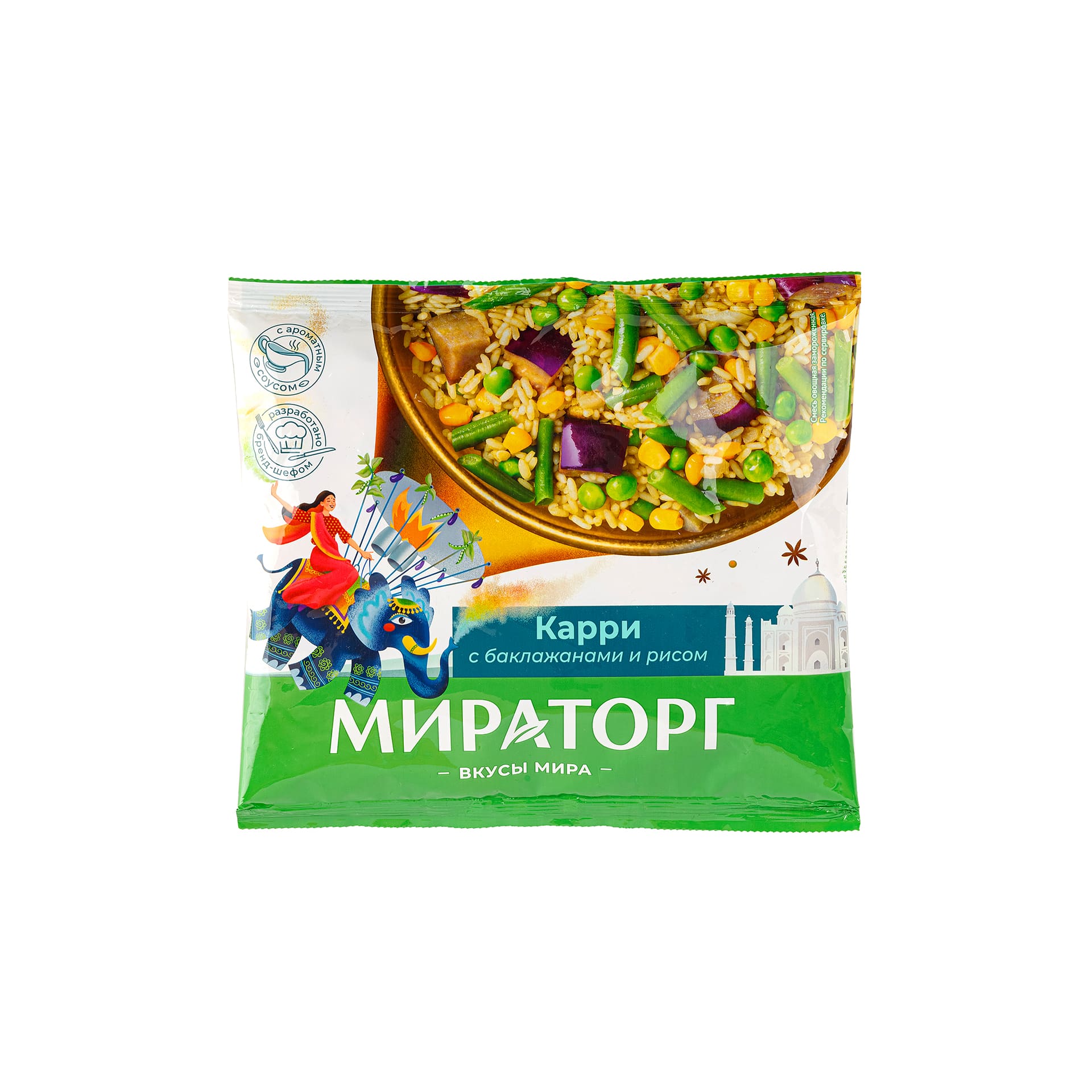 Овощная смесь Мираторг карри с баклажанами и рисом 400г