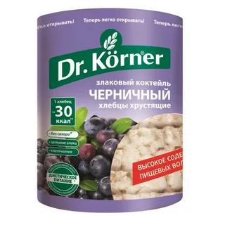 Хлебцы многозерновые Dr.Korner Злаковый коктейль черника 100 г