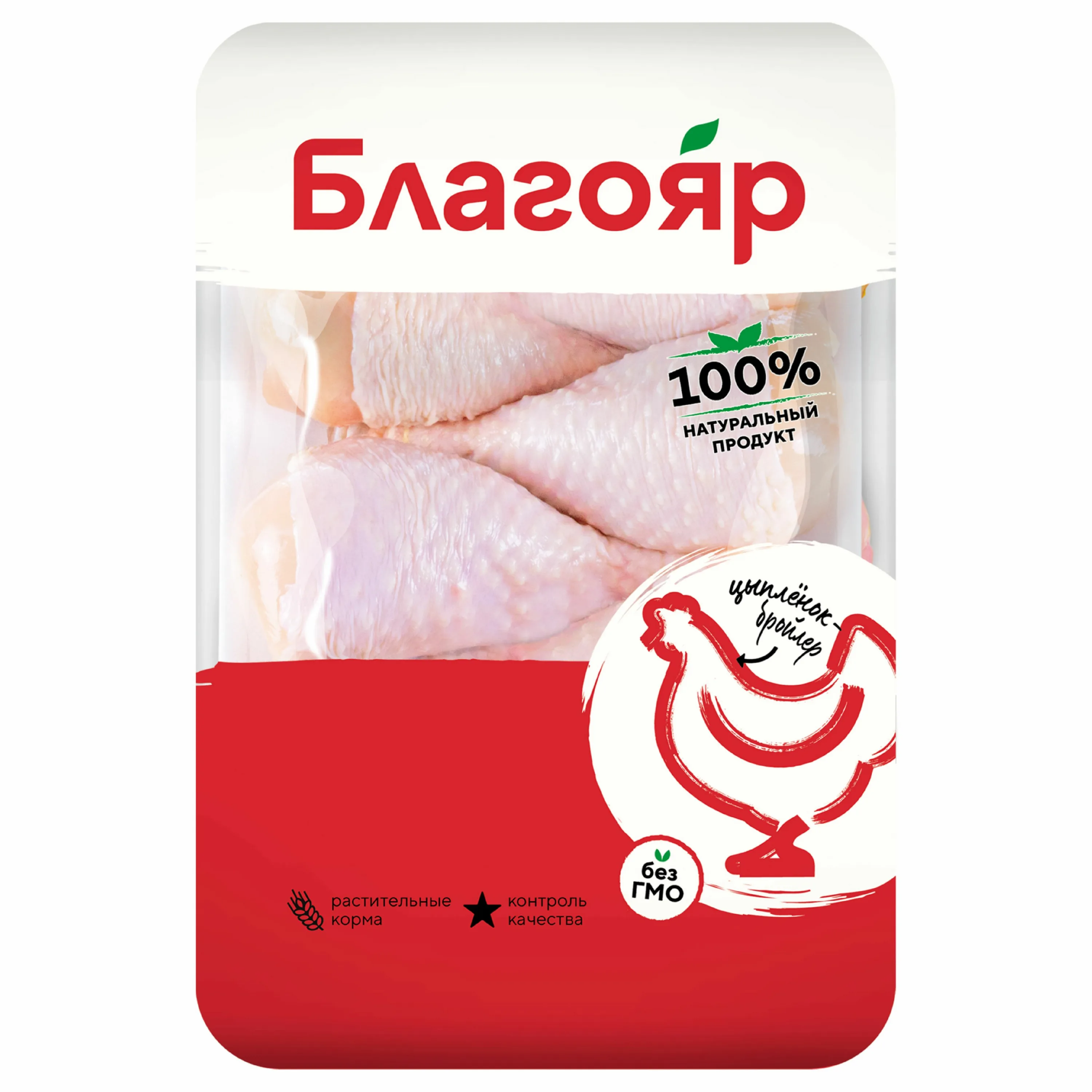 Голень цыпленка-бройлера Благояр на кости замороженная 