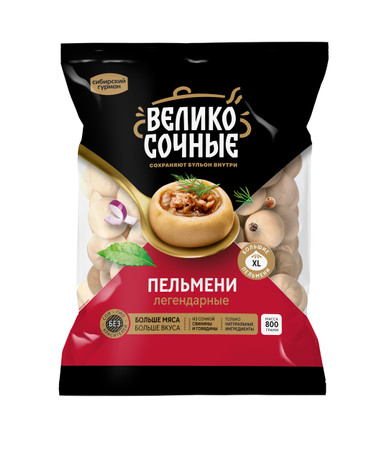 Пельмени Великосочные Легендарные Сибирский гурман 800г