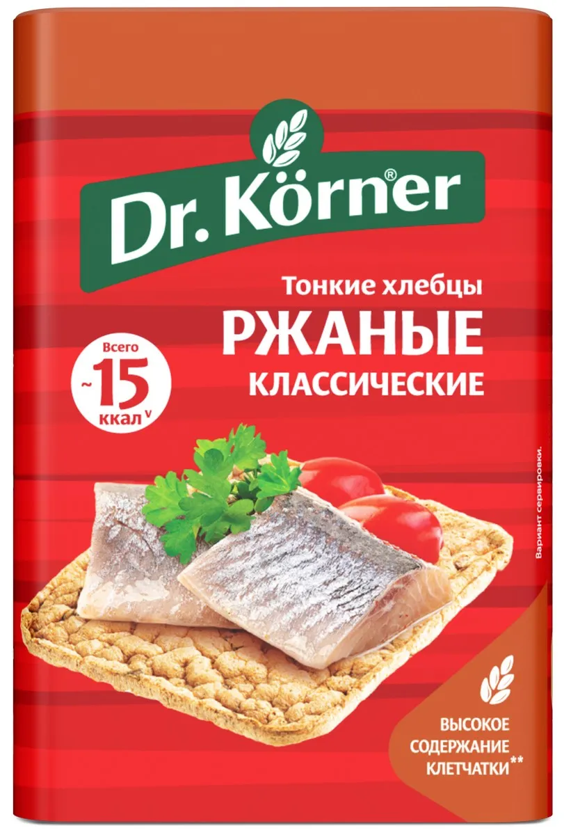 Хлебцы ржаные Dr.Korner классические 100г