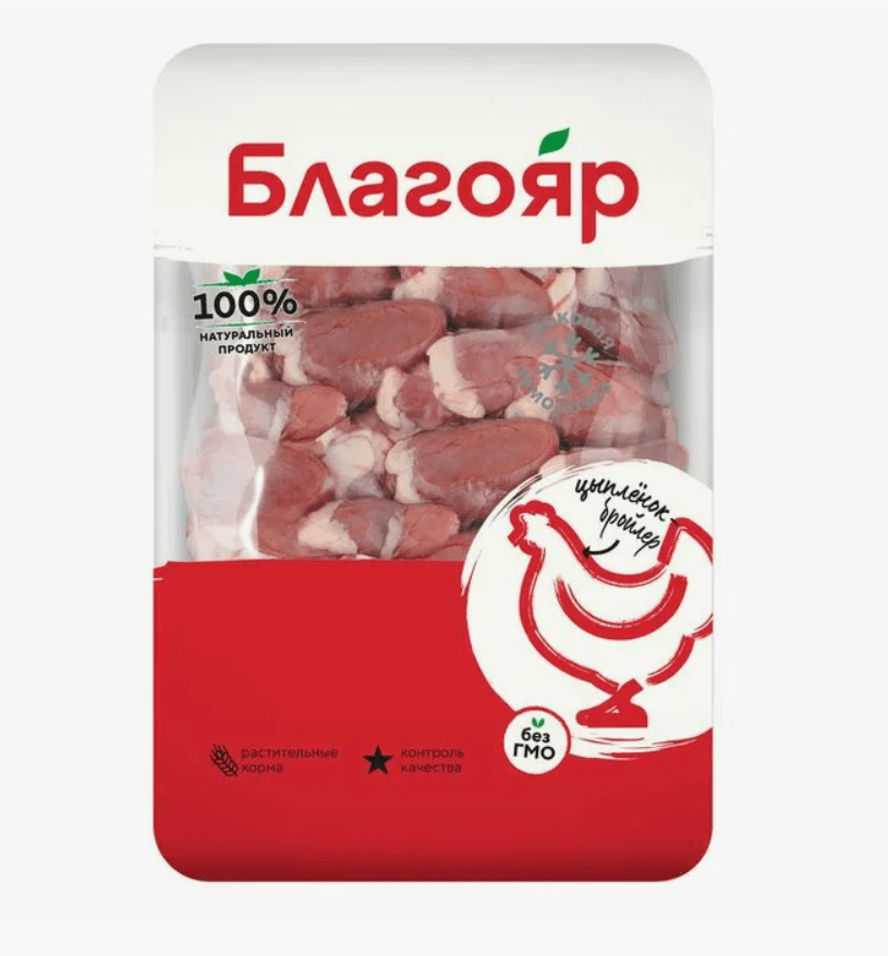 Сердечки куриные Благояр замороженное ~900г
