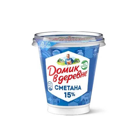 Сметана Домик в деревне 15% 300г