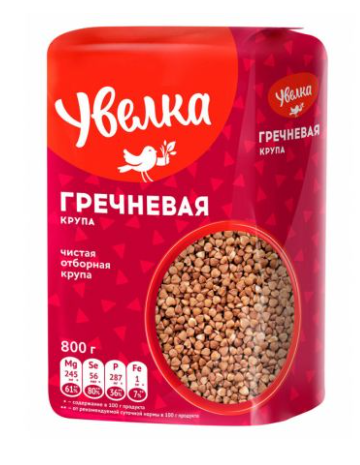 Крупа гречневая Увелка ядрица 800г