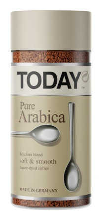 Кофе растворимый Today Pure Arabica сублимированный 95г
