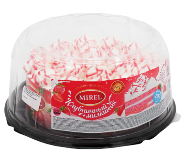 Торт Mirel Клубничный милкшейк 650г