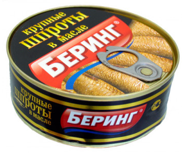 Шпроты Беринг крупные в масле 240г