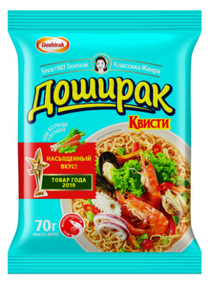 Лапша быстрого приготовления Доширак квисти морепродукты 70г