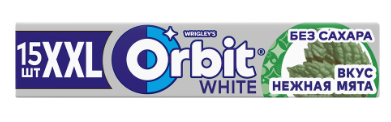 Жевательная резинка Orbit XXL White Нежная мята 20,4г
