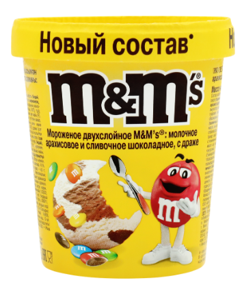 Мороженое сливочное M M's с драже 295г
