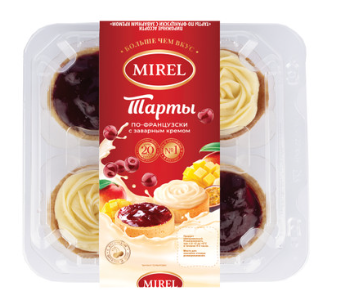 Пирожные Mirel Тарты по-французски с заварным кремом 280г