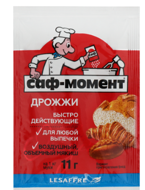 Дрожжи сухие Саф-Момент быстродействующие хлебопекарные 11г