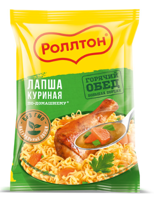Лапша быстрого приготовления Роллтон курица по-домашнему 85г