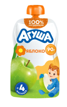 Пюре Агуша Яблоко с 4 мес 90г