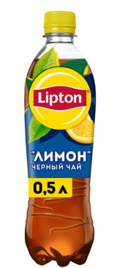 Холодный чай Lipton черный со вкусом лимона 500мл
