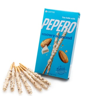 Соломка в шоколаде Lotte Pepero Almond снежный миндаль 32г