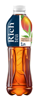 Холодный чай Rich tea черный со вкусом персика 1л