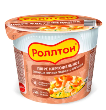 Пюре картофельное Роллтон со вкусом жареных лисичек со сметаной 40г