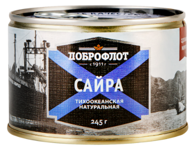 Сайра Доброфлот тихоокеанская натуральная 245г