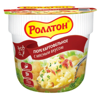 Пюре картофельное Роллтон с мясным вкусом 40г