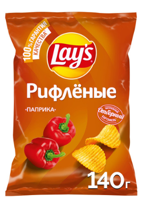 Чипсы картофельные Lay's паприка рифленые 140г