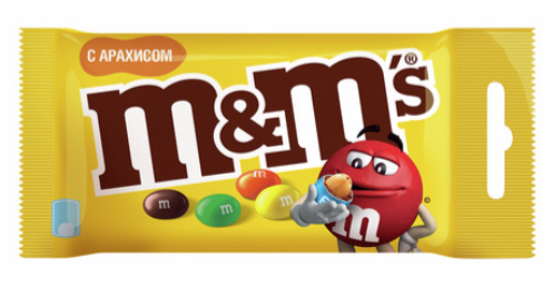 Драже M M's с арахисом и молочным шоколадом 45г