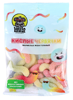 Мармелад Lolilo Кислые червячки жевательный 32г