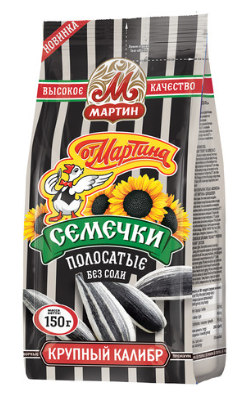 Семечки От Мартина Полосатые отборные обжаренные без соли 150г