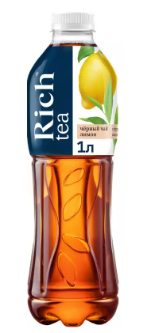 Холодный чай Rich tea черный со вкусом лимона 1л