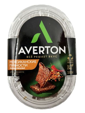 Гренки ржаные Averton со вкусом Мексиканские пряности 100г