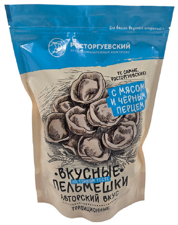 Пельмени АК Росторгуевский с мясом и черным перцем 800г