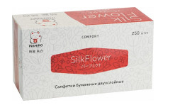 Салфетки в коробке INSHIRO Silk Flower 2сл белые 250шт