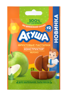 Фруктовые пастилки Агуша яблоко с 12 мес 12г