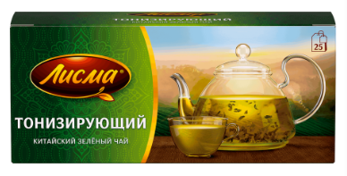 Чай зеленый Лисма тонизирующий 25 пакетиков