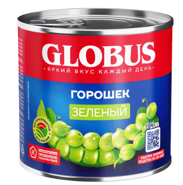 Горошек Globus зеленый 425мл