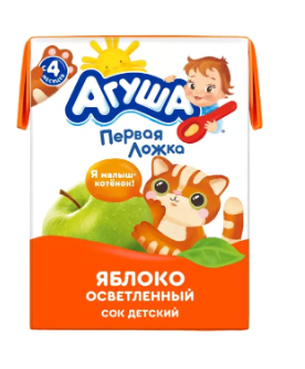 Сок Агуша Яблоко с 4 мес 200мл