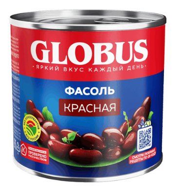 Фасоль Globus красная 425мл