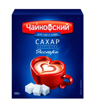 Сахар Чайкофский белый кусковой экстра 500г