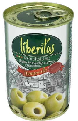Оливки Liberitas зеленые без косточек 300мл
