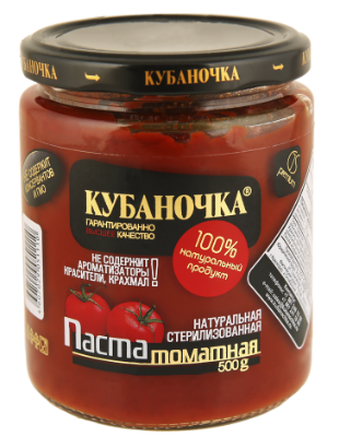 Паста томатная Кубаночка 500г