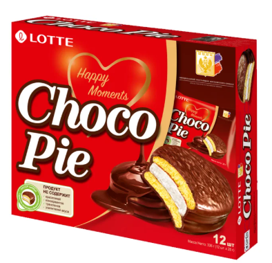 Печенье Лотте Lotte Choco Pie 1уп*12шт 336г