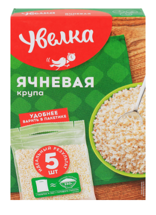 Крупа ячневая Увелка в пакетиках 5 шт 400г