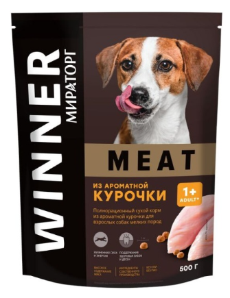 Мираторг Meat Сухой корм из ароматной курочки для собак мелких пород  500г