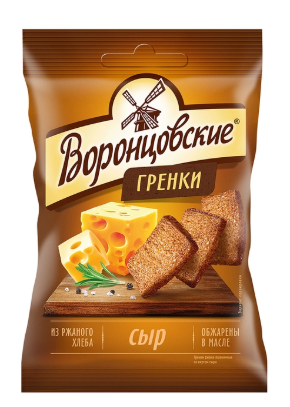 Гренки пшеничные Воронцовские сыр 60г