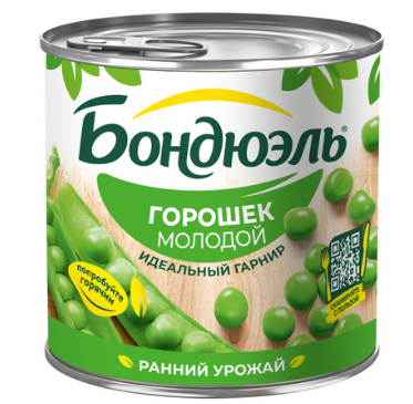 Горошек Бондюэль молодой 425мл