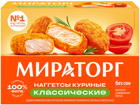 Наггетсы куриные Мираторг классические 250г